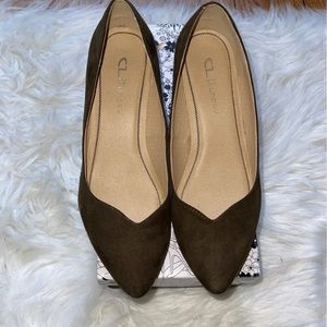 Chinese Laundry Olive Green Wedge Shoes